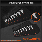 Super Thin 18-Piece Wrench Set with Pouch