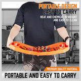 Set of three non-slip, flexible silicone tool trays in different sizes for organizing parts and tools in a workshop.