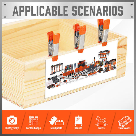 HORUSDY 32-Piece Durable Spring Clamps, 2.1 Inches, Nickel-Plated Steel with Comfort Grip for Woodworking and Home Decor