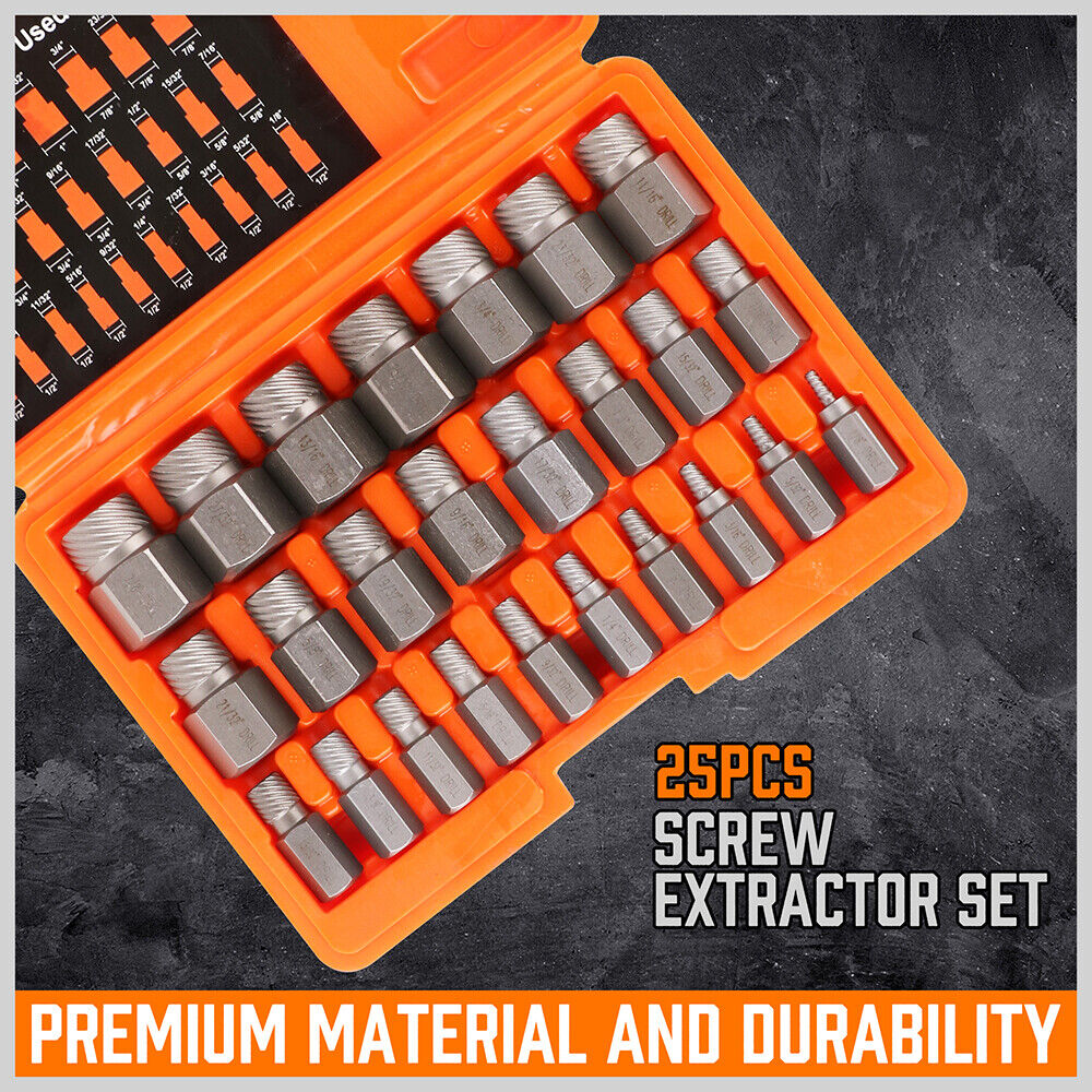 HORUSDY 25-Piece Screw Extractor Set - Advanced Multi-Spline Bolt Remo ...