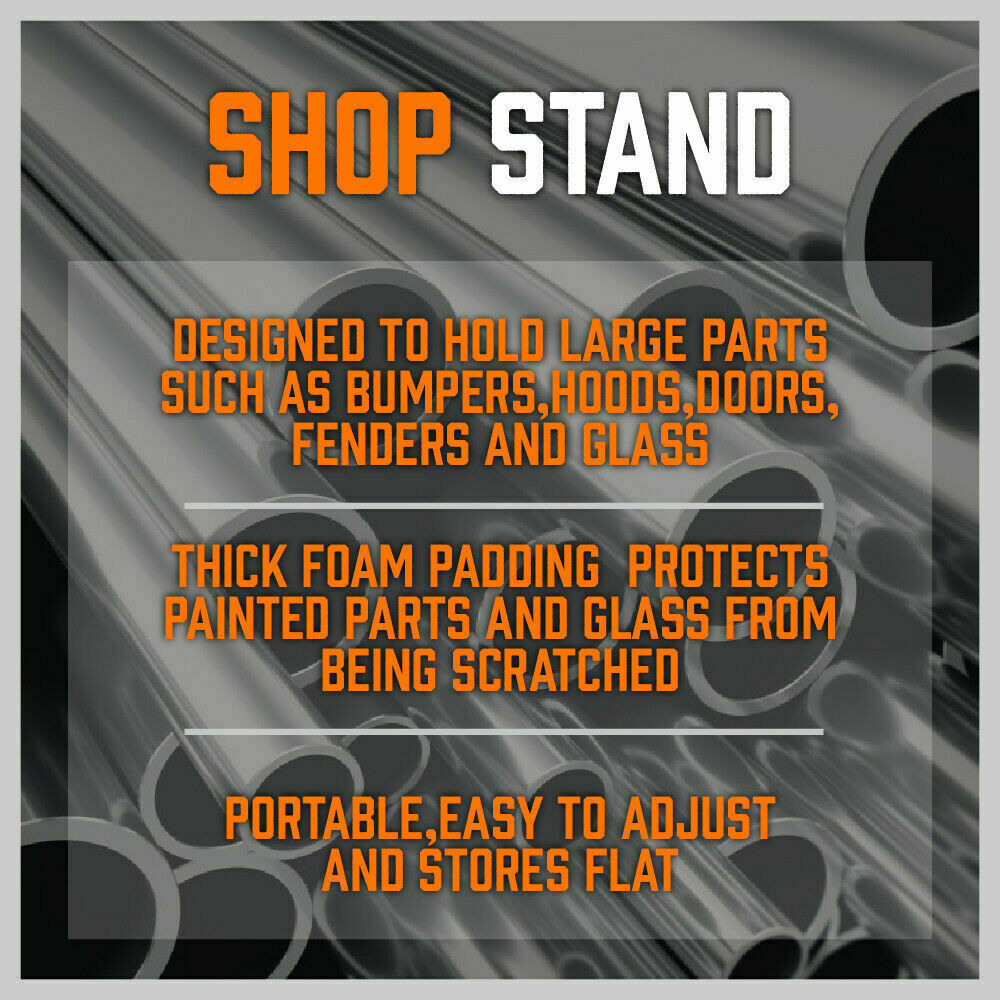 Versatile Adjustable Auto Panel Stand - Ideal for Car Repairs, Features Powdercoated Steel Frame and Padded Foam Top