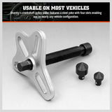 46-Piece Professional Harmonic Balancer and Gear Puller Set, featuring various pullers, bolts, and adapters for automotive maintenance and repair