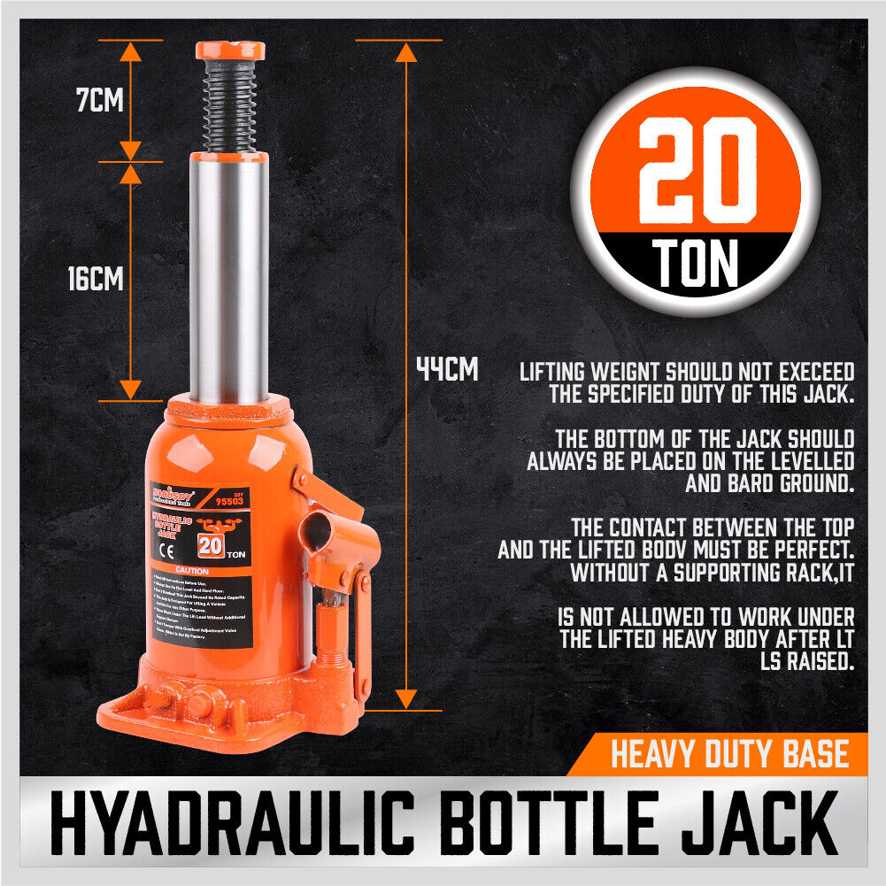 Heavy-Duty Hydraulic Bottle Jack - Versatile and reliable lifting power for various applications.