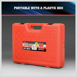 Comprehensive 27-piece carbon steel pull and press sleeve kit for bushing and bearing removal, suitable for car and heavy vehicle maintenance.