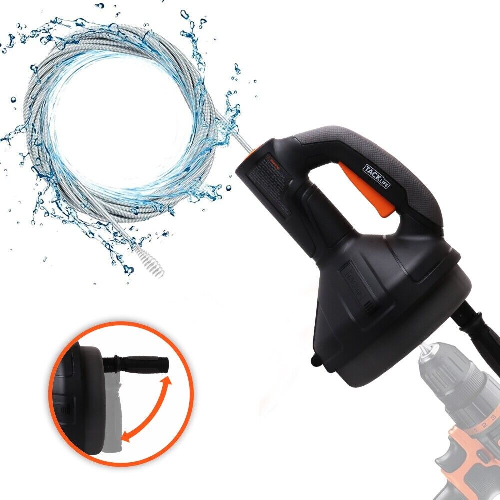 Efficient Drain Auger Drain Cleaner Unblocker - 7m Cable for Kitchen, Bathroom Sinks, Bathtubs, Showers, and Pipes