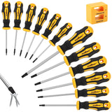 HORUSDY 13-Piece Magnetic Torx Screwdriver Set, T5-T40 Star Sizes, with Chromium Molybdenum Vanadium Steel and Magnetizer Demagnetizer Tool