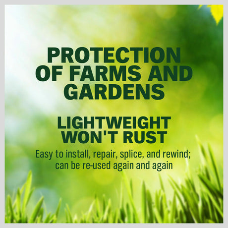 400-meter Roll of Red and White High-Visibility Poly Tape for Electric Fence, featuring 5 Strands of 0.2mm Stainless Steel Wire, UV Stabilized High-Grade Polyethylene, compatible with Fence Energiser