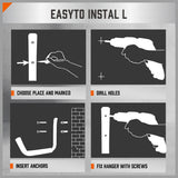  Heavy-duty wall mount hooks for garage organization