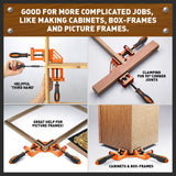 Durable 90° Degree Corner Clamp in Aluminium Alloy - Versatile for Welding, Woodworking, and DIY Projects with Quick Release Feature