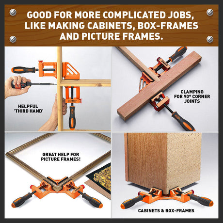 Durable 90° Degree Corner Clamp in Aluminium Alloy - Versatile for Welding, Woodworking, and DIY Projects with Quick Release Feature