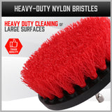 Set of 3 drill brush attachments for car cleaning, featuring different sizes for efficient cleaning of car interiors and wheel hubs.