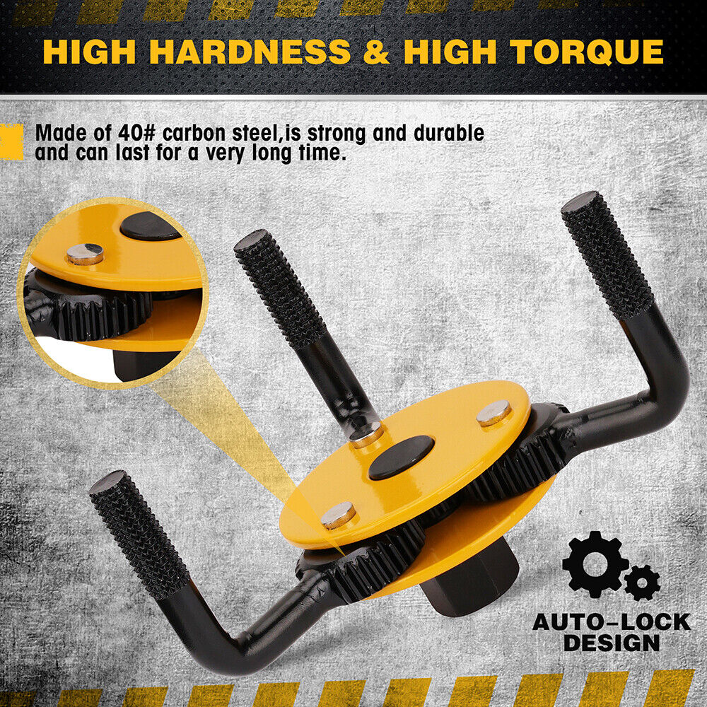 ELEAD Adjustable Oil Filter Wrench Set with 3-Jaw Design and Dual Drive Adapter