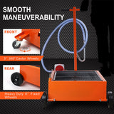 HORUSDY 76L Waste Oil Drainer with Foldable Handle, Heavy Duty Wheels, and Swiveling Castors for Workshops