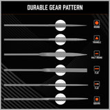 Comprehensive 7-Piece Mini Needle File Set - Includes Six File Types and Ergonomic Handle for Wood and Metal Carving