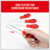 Durable 4-Piece Pick and Hook Tool Set with Ergonomic Non-Slip Rubber Handles for Precision Work