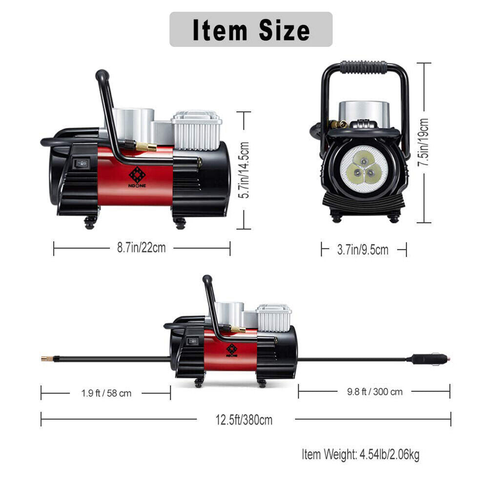 HORUSDY 180W Portable Air Compressor Pump with LED Display