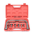 Professional 10-Piece Valve Spring Compressor Tool Kit with Adaptors, C Clamp, and Case for Engine Repair