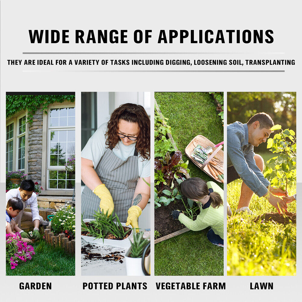 Durable HORUSDY 13'' Garden Trowel, Rust-proof Metal Hand Shovel with Ergonomic Plastic Handle for Efficient Transplanting and Digging in Gardens