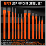 Comprehensive 28-Piece Punch and Chisel Tool Set in Chrome Vanadium Steel