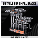 Premium T-Handle Allen Wrench Set - Versatile 2-way use. Comfortable grip. Ball end for tight spaces. Wall-mountable.