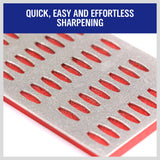 Set of 3 Diamond Sharpening Stones with grits 200, 300, 400 for knives, scissors, and tools.