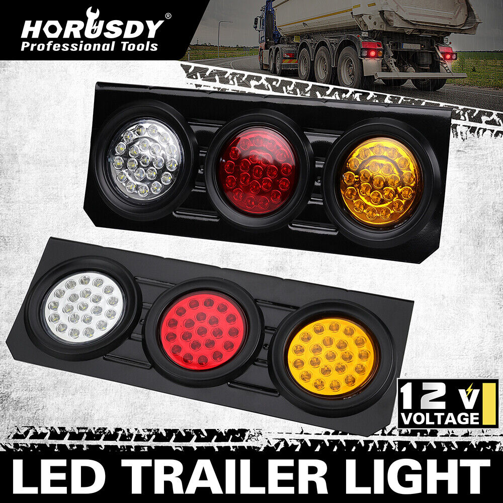 HORUSDY 63 LED Tail Lights 12V, Durable and Efficient for Trucks, Trailers, and Caravans