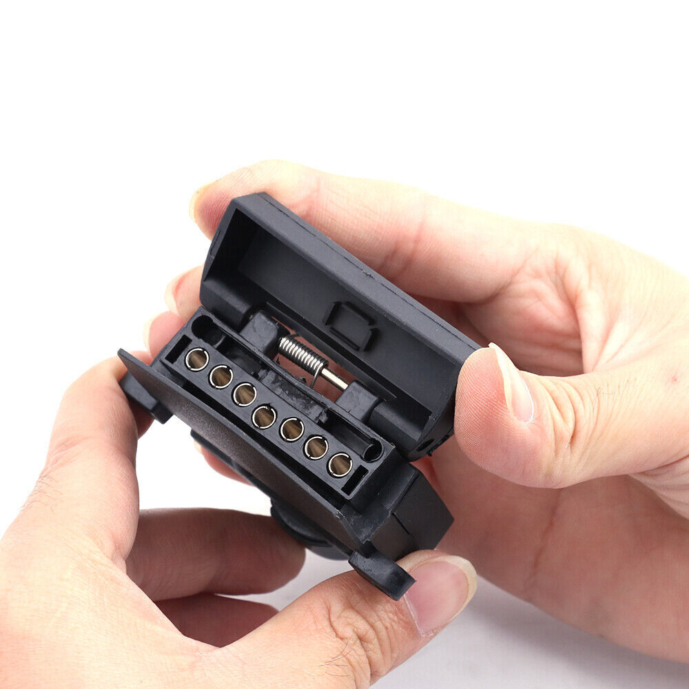 7-Pin Female Flat Trailer Connector - Reliable Rectangle Plug for Secure Caravan and Boat Trailer Connections