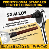 Comprehensive ELEAD 20-Piece Extra Long Hex Bit Socket Set - Includes SAE and Metric Sizes, Forged S2 Alloy Steel Bits, Chrome Vanadium Steel Sockets