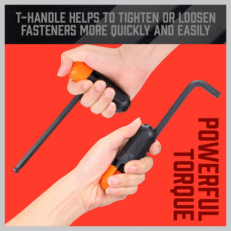 36Pc hex/torx key set, metric/imperial, handle, hard case, chrome vanadium steel, pro/DIY