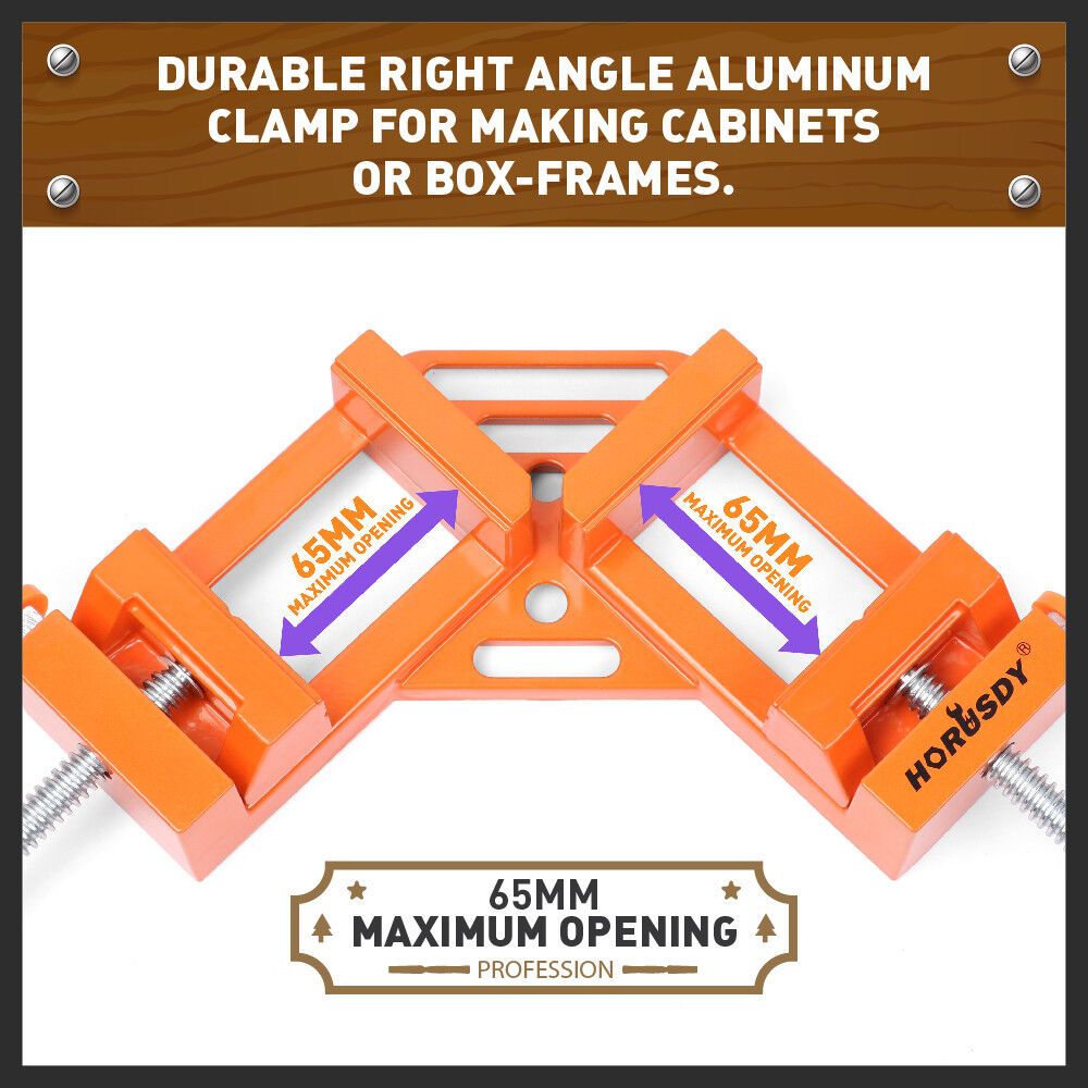 Durable 90° Degree Corner Clamp in Aluminium Alloy - Versatile for Welding, Woodworking, and DIY Projects with Quick Release Feature