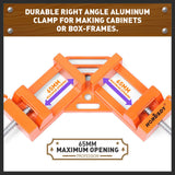 Durable 90° Degree Corner Clamp in Aluminium Alloy - Versatile for Welding, Woodworking, and DIY Projects with Quick Release Feature