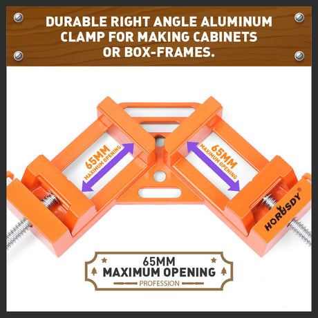 Durable 90° Degree Corner Clamp in Aluminium Alloy - Versatile for Welding, Woodworking, and DIY Projects with Quick Release Feature