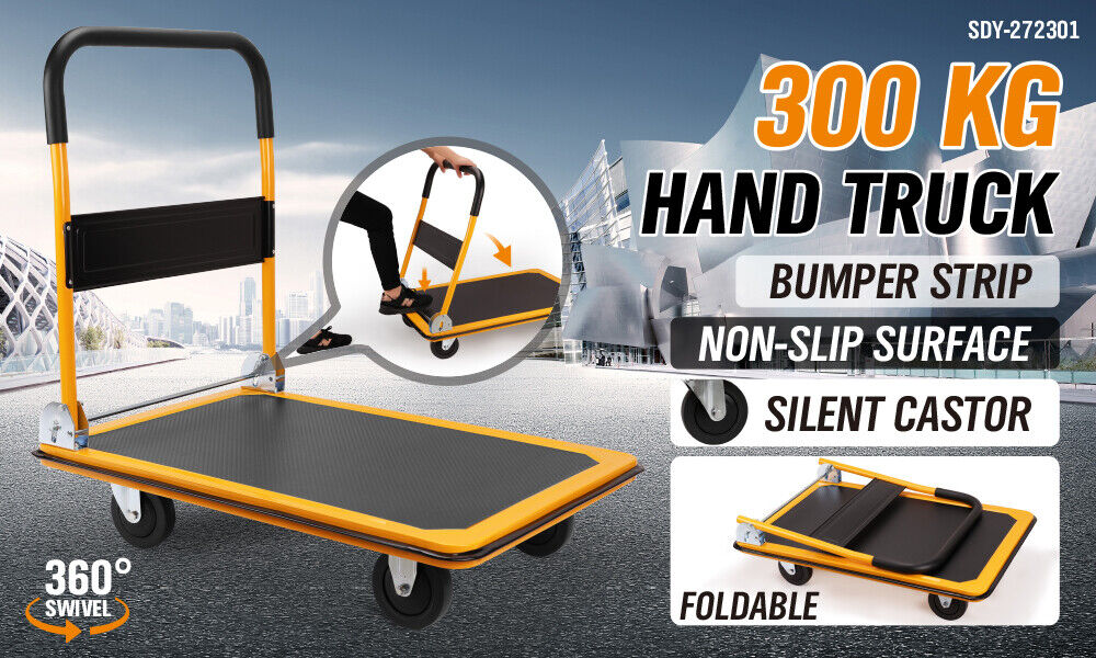 Folding Platform Trolley with Padded Handle
