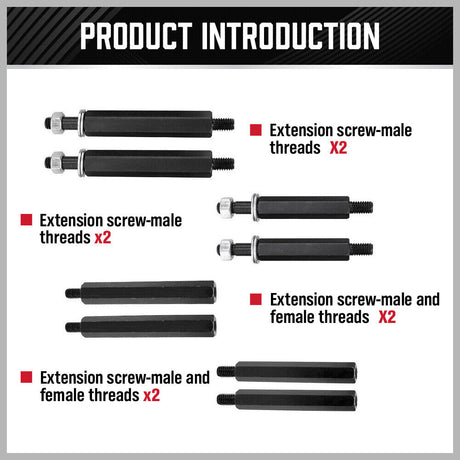 12-Piece Bearing Splitter and Gear Puller Tool Set for Smooth Removal of Bearings, Pulleys, and Steering Wheels