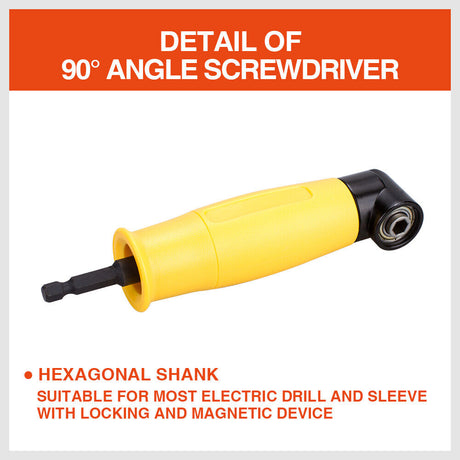 Right Angle Drill Attachment 90° Degree Adapter for 1/4" Hex Bits