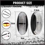 Set of 10 LED Clearance Side Marker Lights featuring ultra-bright red and yellow LED lamp beads, ideal for trucks, trailers, and caravans. Made of durable ABS and PC, shock and water-resistant, with low power consumption and easy installation.