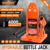 HORUSDY 4-Ton Heavy Duty Hydraulic Bottle Jack with Safety Valve, Engineered Steel Lifting Saddle, and AS/NZS 2693:2007 Certification for Secure and Safe Vehicle Lifting