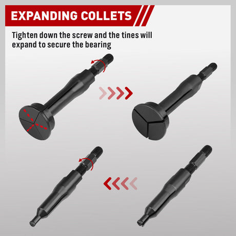 SEDY 16Pcs Bearing Puller Set with Slide Hammer and Collets