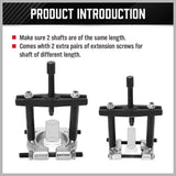 12-Piece Bearing Splitter and Gear Puller Tool Set for Smooth Removal of Bearings, Pulleys, and Steering Wheels