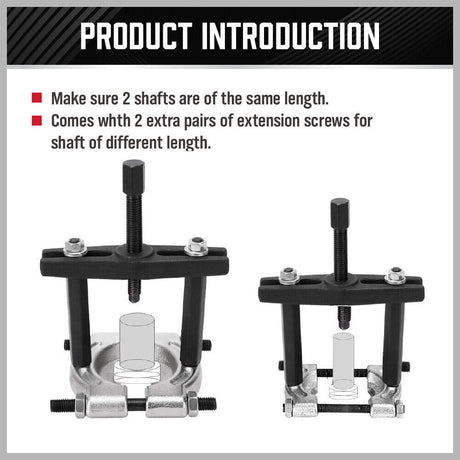 12-Piece Bearing Splitter and Gear Puller Tool Set for Smooth Removal of Bearings, Pulleys, and Steering Wheels