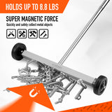 HORUSDY Magnetic Sweeper, 17-Inch Telescoping Design, 8.8Lbs Magnetic Force, Ideal for Construction Sites and Workshops