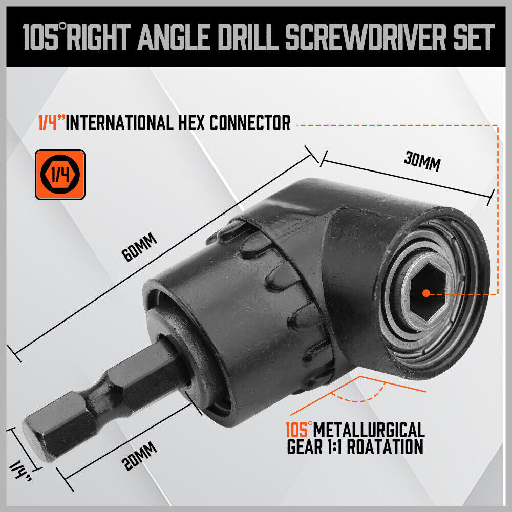 Socket Bit Adaptor Set with Drill and Nut Driver Extensions