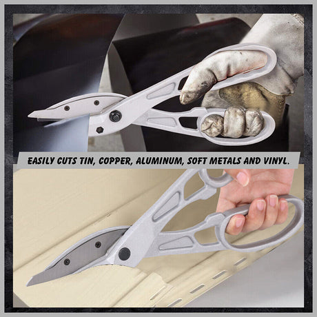 Heavy Duty 13-Inch Metal Sheet Cutter with High-Carbon Blades for Cutting Tin, Copper, and Aluminium