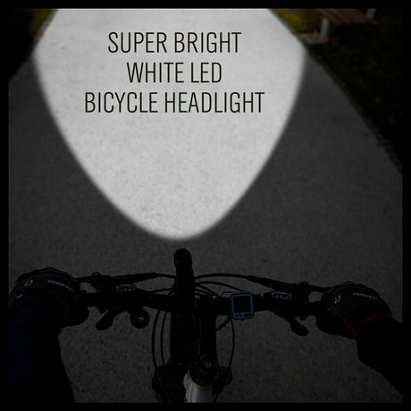 LED Bicycle Front Headlight and Rear Tail Flashlight Set for Nighttime Cycling Safety