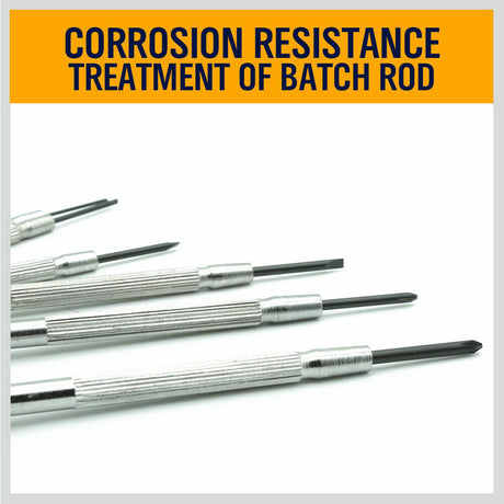 6Pc Precision Mini Screwdriver Kit - Phillips & Flathead for Phone, Watch, and Jewellery Repair, Comes with Storage Case