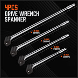 Durable Alloy Steel Breaker Bar Wrench in Sizes 15", 18", 24", 38" with Flex Tang and Ergonomic Handle