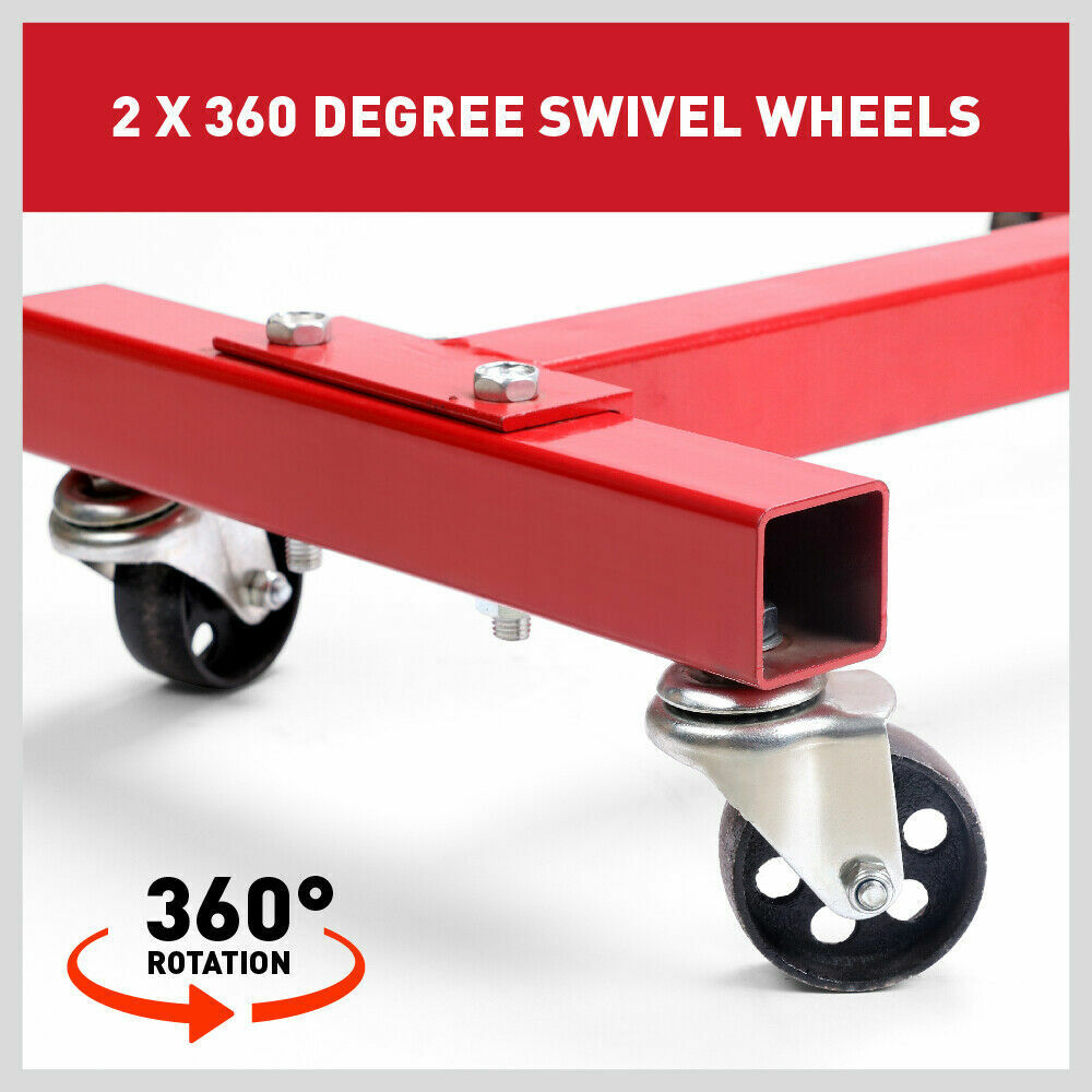 Industrial 1000lb Engine Stand with Adjustable Mounting Head and Durable Square Tube Frame