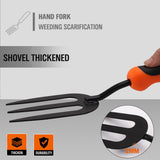 Sturdy 12.6-Inch Carbon Steel Hand Shovel with a Comfortable Rubber Handle for Garden Seeding and Digging