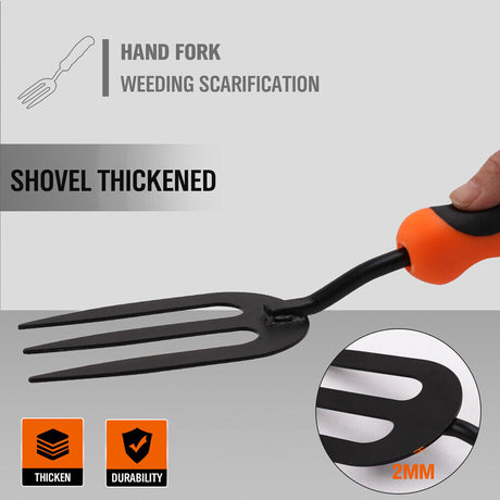 Sturdy 12.6-Inch Carbon Steel Hand Shovel with a Comfortable Rubber Handle for Garden Seeding and Digging