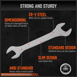 Super Thin 18-Piece Wrench Set with Pouch